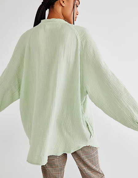 Free People We The Free Summer Daydream Buttondown Top - Picture 2 of 7